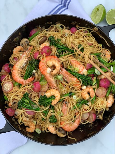 Asian Prawn Noodle Stir-fry