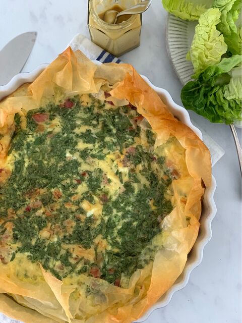 Bacon & Cheese Filo Tart