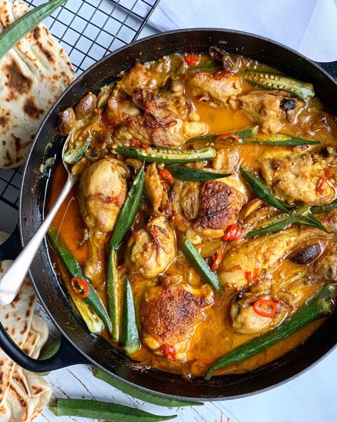 Chicken Mushroom & Okra Curry