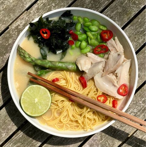 Chicken Noodle Miso Soup