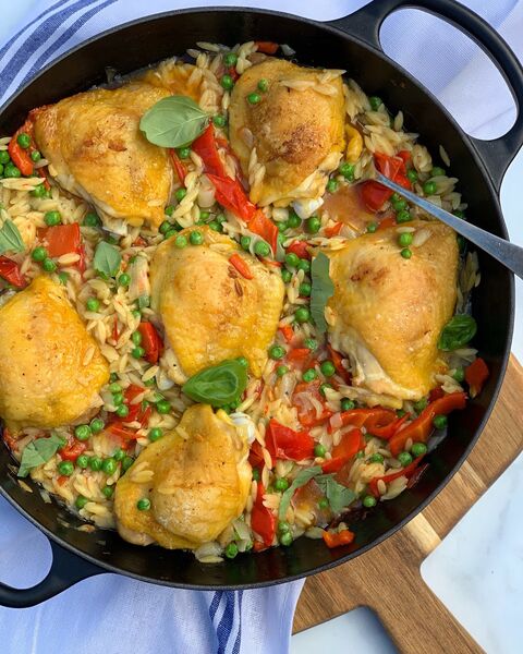 Chicken & Orzo Tray Bake