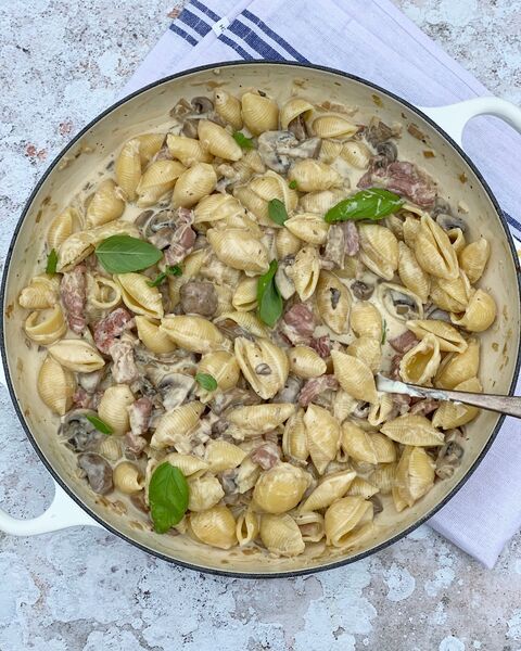 Creamy Bacon & Mushroom Pasta