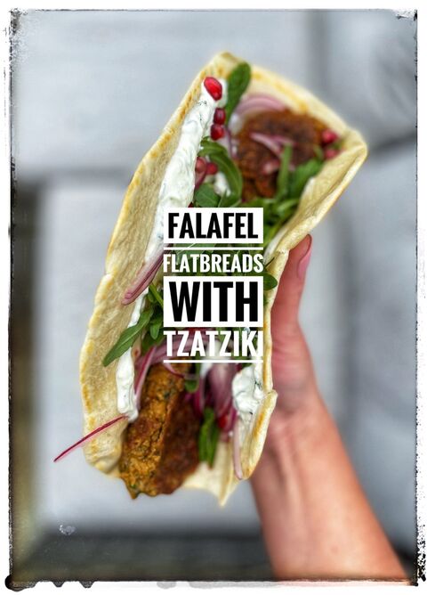 Falafel Flatbreads with Tzatziki