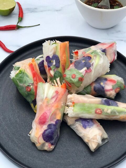 Jackfruit Rice Paper Rolls
