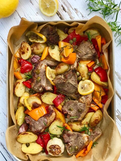 Lamb Chop Traybake