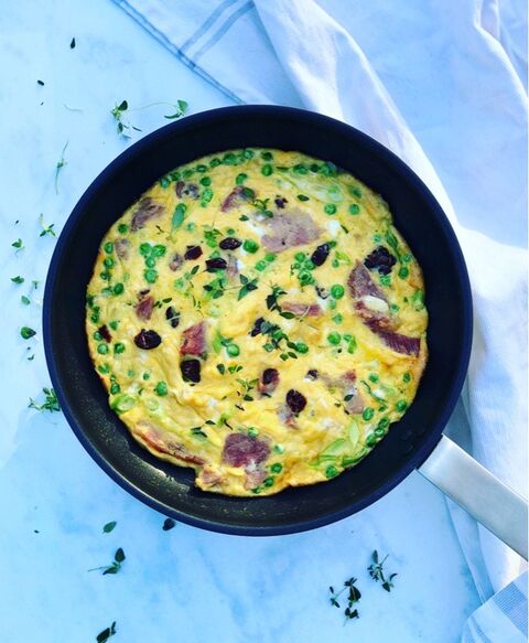 Leftover Pea & Ham Frittata