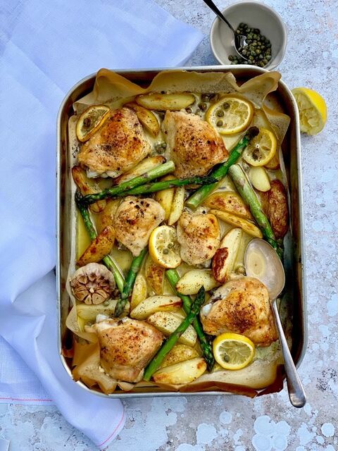 Lemon & Caper Chicken Traybake