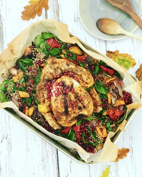 Moroccan Roast Chicken with Giant Couscous