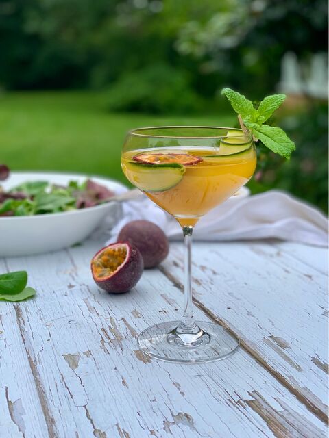 Passion Fruit, Ginger & Cucumber Sling