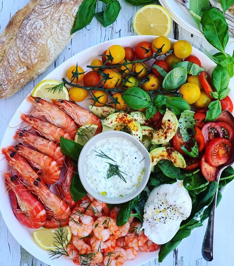 Prawn & Burrata Platter