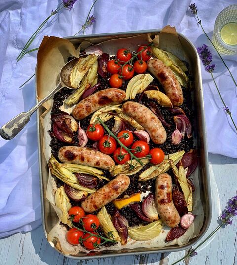 Sausage, Fennel & Lentil Traybake