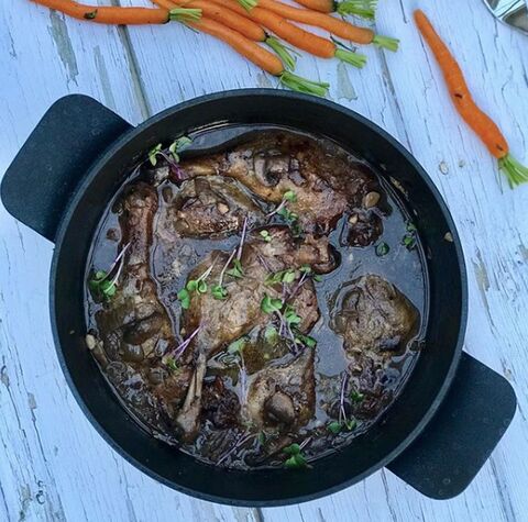 Slow Cooked Duck Legs in Port