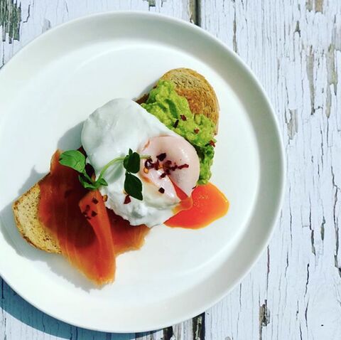 Smoked Salmon Avocado & Poached Egg on Toast