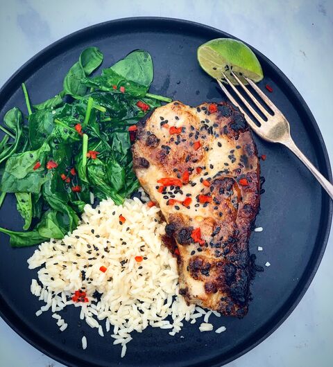 Sticky Satay Pork Chops