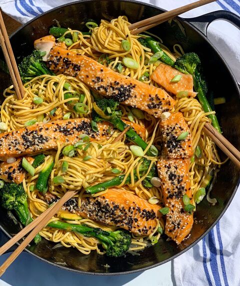 Teriyaki Salmon Noodles