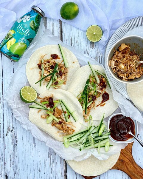 Vegan Jackfruit Hoisin Pancakes